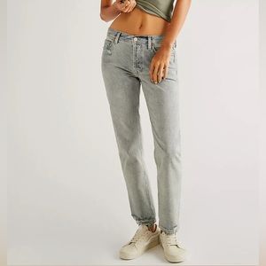 FREE PEOPLE Unknown Legend Slim Straight Jeans - Size 29 - Sea Mist Color - NWT